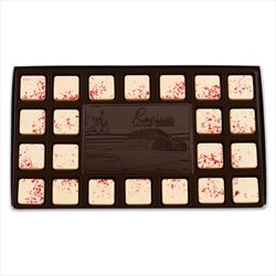 CC3023S 23 Piece Ensemble Custom Chocolate Bar With Peppermint Bark Boarder